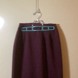 Burgundy lined pencil skirt